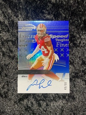 FRED WARNER AUTO 1999 SPEED BLUE PARALLEL SSP /50 2024 CONTENDERS FOOTBALL 49ERS