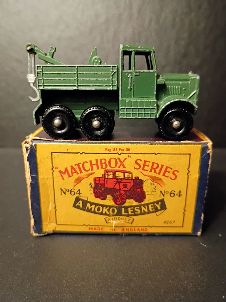 Matchbox #64A Scammell Breakdown Truck BPW 1959 Оригинальная Коробка B3 - Изображение 2 из 4