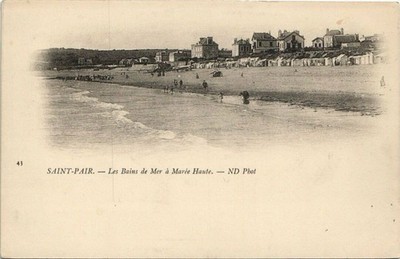 AK St-PAIR-Les Bains de Mer bei Flut (27141)