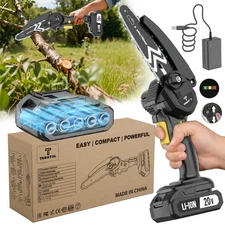 6-inch Electric Cordless Mini Chain Saw, Portable Handheld Electric Chain Saw