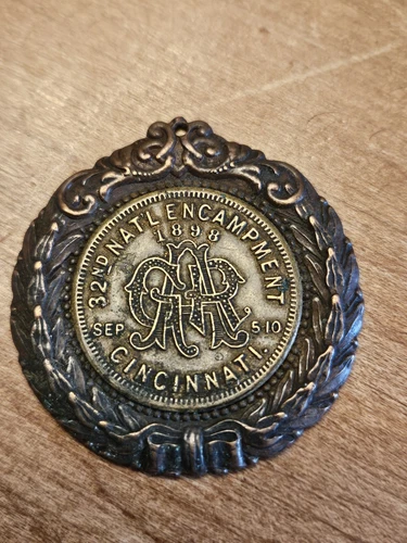 1898 Cincinnati, GAR 32nd National Encampment, Civil War ￼ veterans Medal