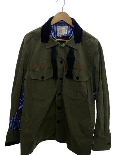 sacai giacca 2 cotone kaki plain 20 02218M 20SS TESSUTO COMBO SHRTS 