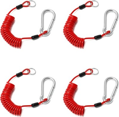Breakaway Trailer Cable, 4 Pack 6 Ft Trailer Brake Safety Cable Spring Towing Co