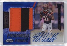 2018 Certified Freshman Fabric Signatures Mirror Blue /50 Mark Walton Auto 17pt
