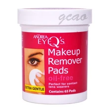 Andrea Eye Q's Oilfree Eye Makeup Remover Pads, 65 Count 65 Count (Pack of 1)
