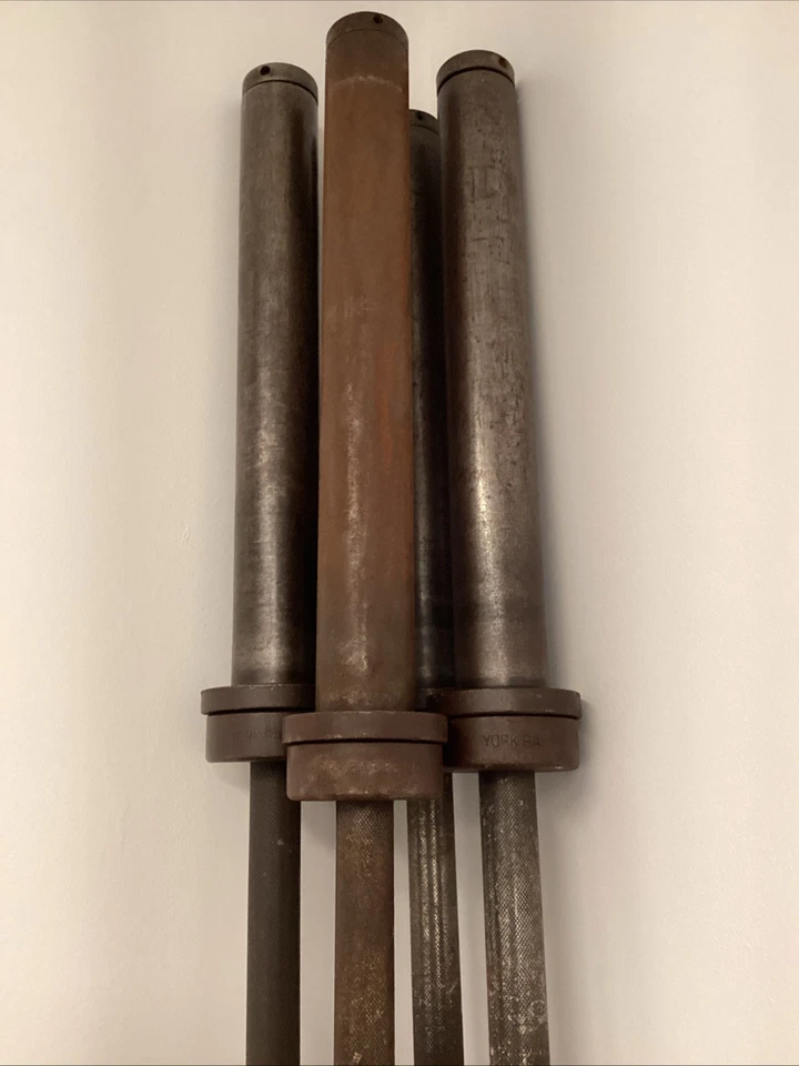 Barra Olímpica York Manga Dividida. (Raro,Vintage) 4 en stock. Foto 2 de 4