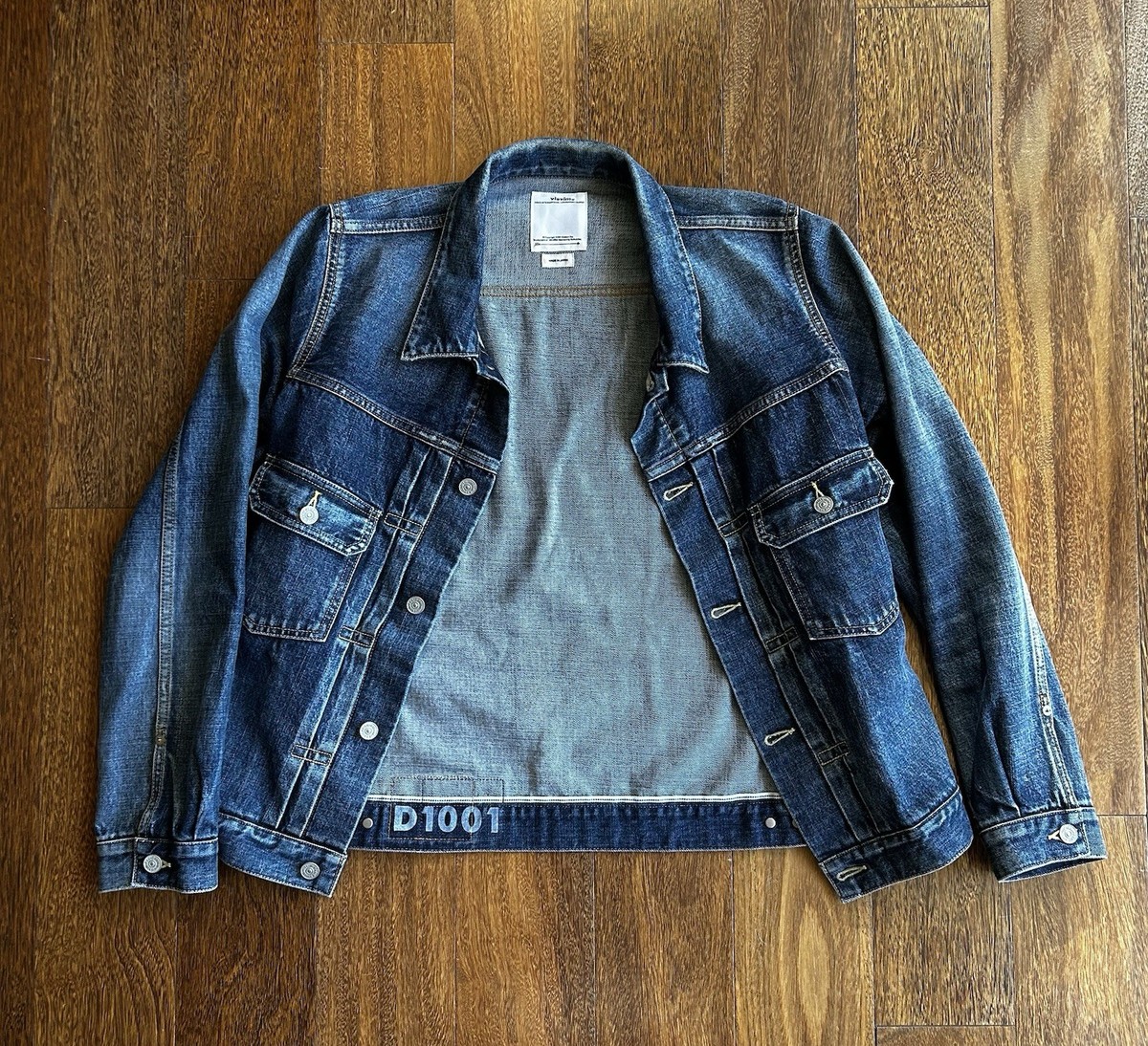 Visvim 101 JKT D1001 SS2016 Blue Denim Trucker Jacket Size 3 | eBay