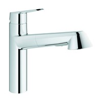 Grohe Einhebel KüChenarmatur Eurodisc C Flacher Auslauf SpüLbrause Ausziehbar