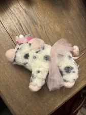 Douglas Cuddle Toys Loretta the Spotted Pig Plush Stuffed Animal W/crown  Tutu