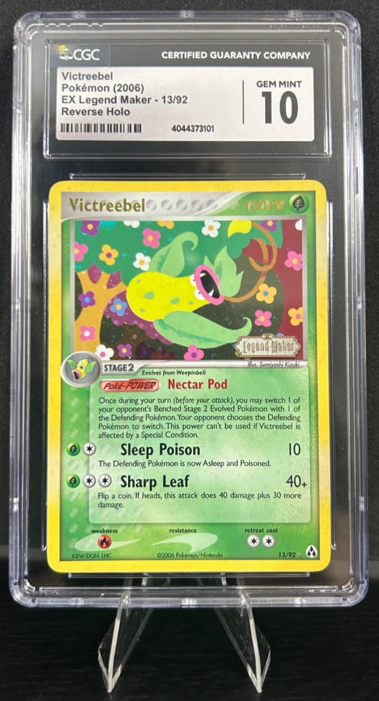 2006 POKEMON EX LEGEND MAKER 13/92 VICTREEBEL REVERSE HOLO CGC 10