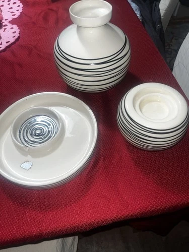 RARE VTG  Royal HAEGER 2084 black swirl 3 pcs