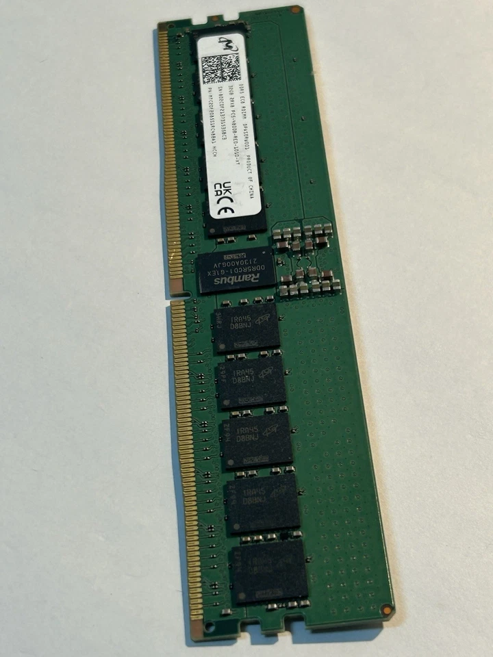 Micron MTC20F2085S1RC56BA1 32GB 2Rx8 PC5-4800 DDR5 EC8 RDIMM Server RAM - Image 3 of 4