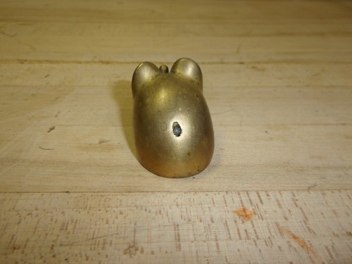 vintage brass mouse paper weight missing tail FREE SHIPPING - Picture 4 of 7