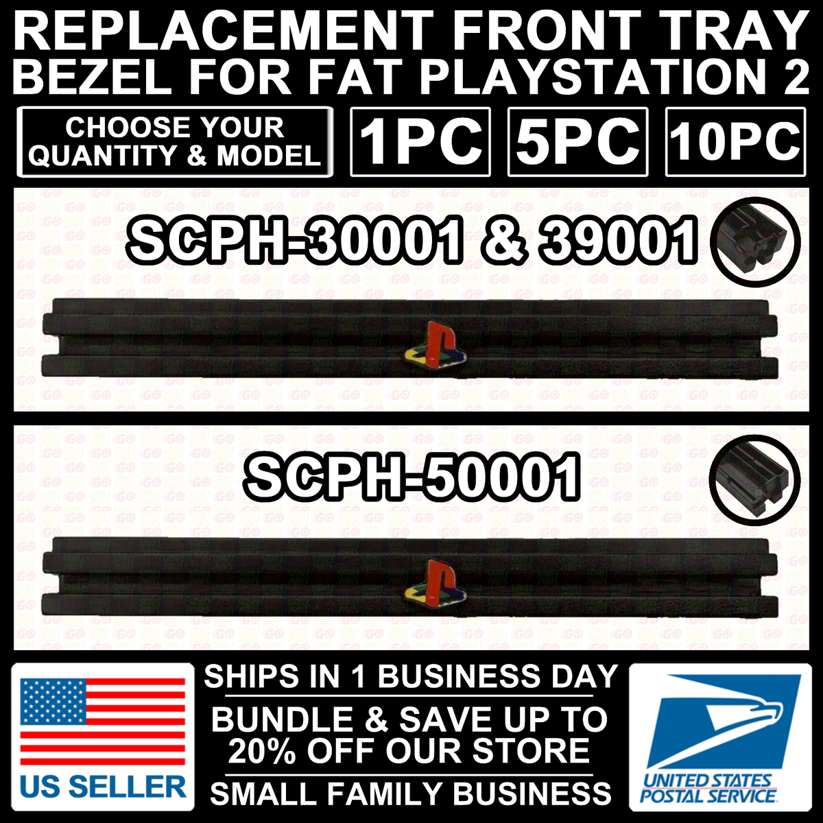 Front Disc Tray Bezel For Sony PlayStation 2 | PS2 Fat 30001 Model