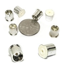 6pc TYCO Slot Car Chassis CHROME REAR WHEELS FIT 440 MAGNUM 440-X2 HPX2 3 PAIR 