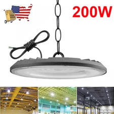 200W Super Bright Warehouse LED UFO High Bay Lights Factory Shop GYM Light Lamp