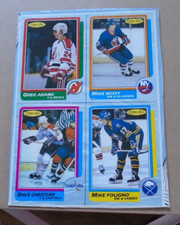 Opee-Chee  Hockey Box Bottom 1986 Mike Bossy /Mike Foligno / Greg Adams