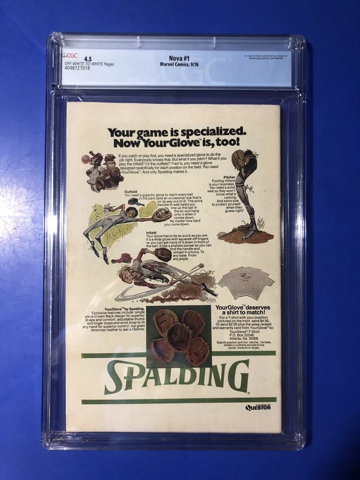 Nova 1 CGC 4.5 Newsstand 1st Appearance & Origin Richard Rider Marvel Comic 1976 - Image 3 of 3