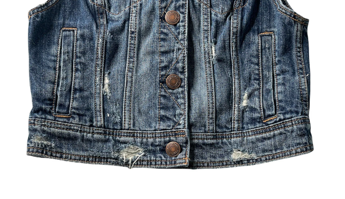 Denim shop vest ebay