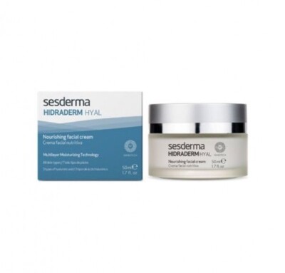 NEW SESDERMA Hidraderm Hyal Nourishing Facial Cream Hyaluronic Acid 1.7oz. 50ml.