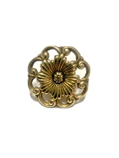 Brass Knob Ornate Victorian Floral Style For Dresser Drawer Chest