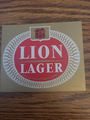 Vintage 1973 Lion Lager Beer Label Zambia Breweries Limited Rare Africa