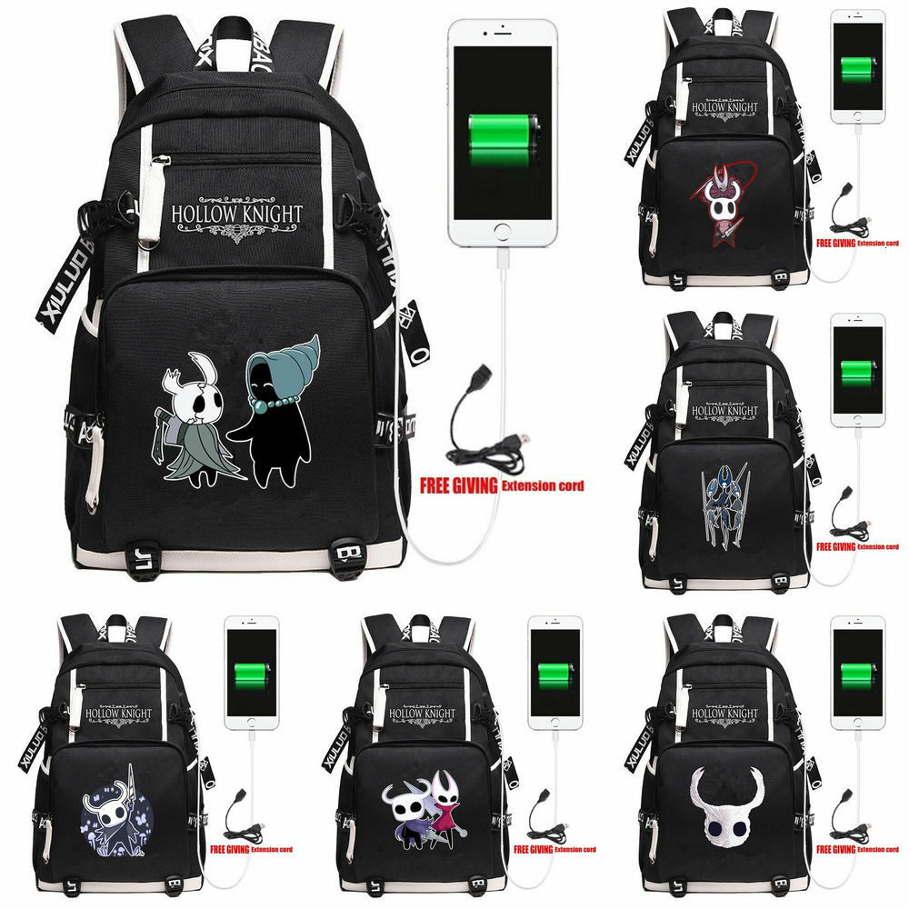 Anime Hollow Knight Backpack Travel Shoulder Laptop Bags Mochila