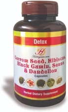 HERBOGANIC Detox Capsules with Carrom Seed, Hibiscus,Black Cumin,Senna,Dandelion
