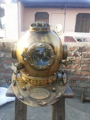 Antiker Tauchhelm SCA Taucher US Navy Mark V Deep Sea Marine Diver Geschenk