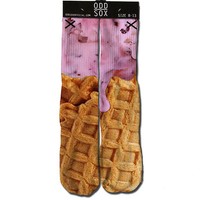 Odd Sox Men's Cone Socks Cream Pink Waffle Melted Ice Cream on sale Odd Sox Men's Cone Socks Cream Pink Waffle Melted Ice Cream on sale