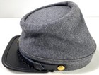 CIVIL WAR CSA CONFEDERATE INFANTRY GREY WOOL KEPI FORAGE CAP HAT-MEDIUM — photo 3