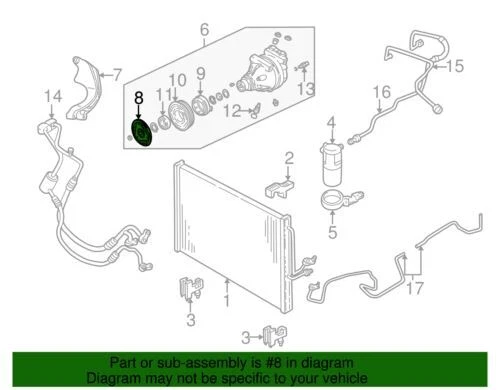 Embrague compresor aire acondicionado genuino GM 1988-2002 Chevrolet Buick 06582085 Foto 2 de 2