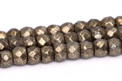Natural Copper Pyrite Grade AAA Faceted rondelle Beads 2x1.5/3x2/4x3/6x4/8x5MM