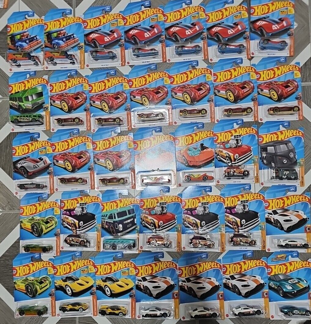 hot wheels lot Track Champs,Surfs Up,Fast Transit ,Turbo 35 Cars (31)