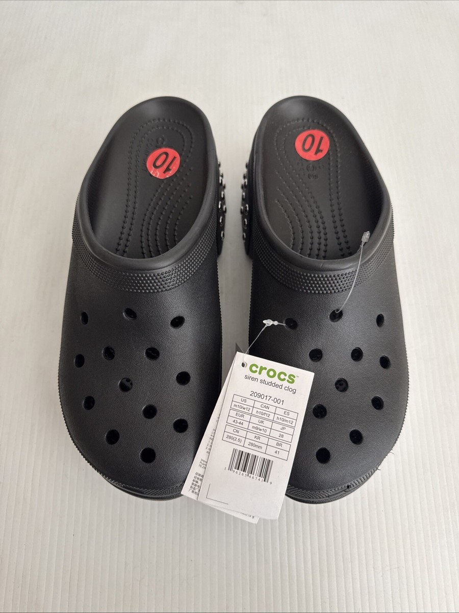 Crocs Siren Studded Heel Clog Black Size Mens 11 Women’s 13 209017-001 s-l400.jpg main image 3