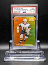 TEAM MATCH! Chandler Stephenson 2023 UD Allure Color Flow Orange-Yellow PSA 10