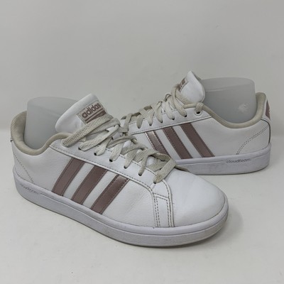 adidas Cloudfoam Advantage DA9524 Leather Tennis Shoes Women's Size 7 White | eBay