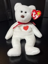 Ty Beanie Baby - Valentino The Bear - 1993/1994 P.V.C Brown Nose RARE Retired