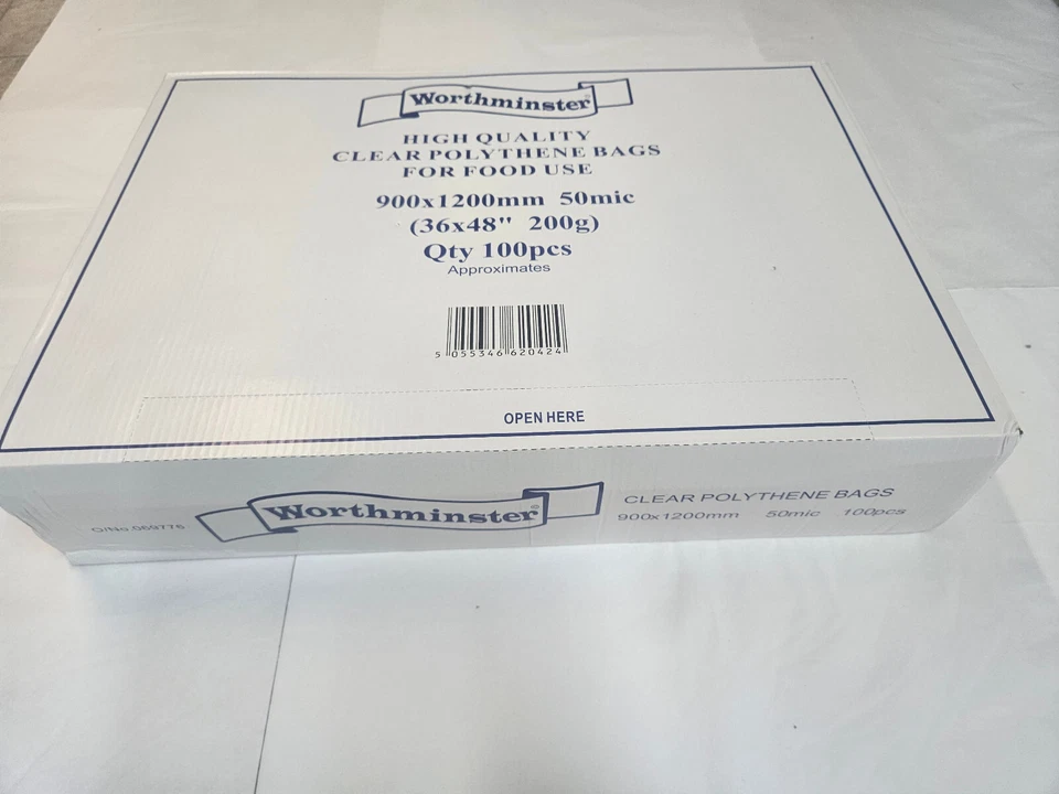 FOOD BAGS SANDWICH STORAGE BAG POLYTHENE PLASTIC CLEAR BRAND 900mm x 1200mm - Image 3 of 4