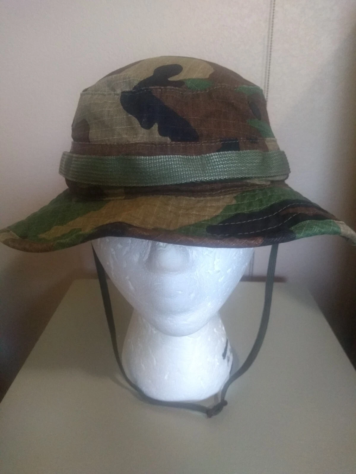 US Military Official Issue Woodland Camouflage Boonie Hot Weather Sun Hat Size 7