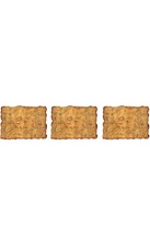 Beistle Plastic Pirate Treasure Map 3 Piece Party Accessories Game Favors Birthd