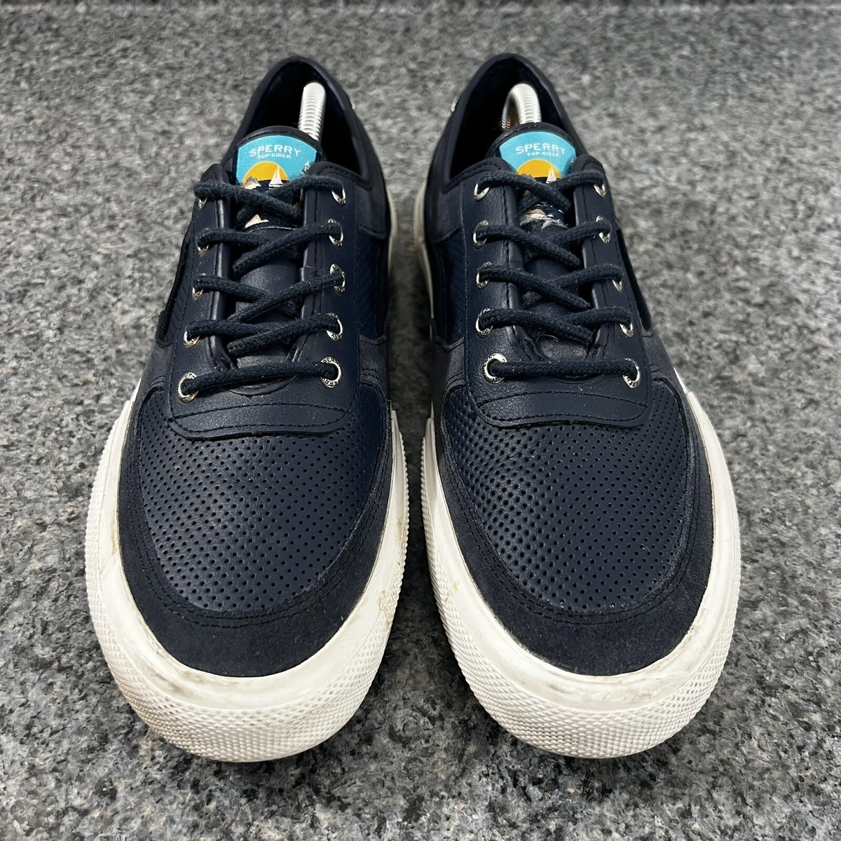 Navy blue 2024 sperry sneakers