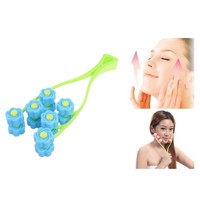 Flower Face Up Roller Massage Slimming Chin Neck Facial Massage - Blue Color on sale Flower Face Up Roller Massage Slimming Chin Neck Facial Massage - Blue Color on sale