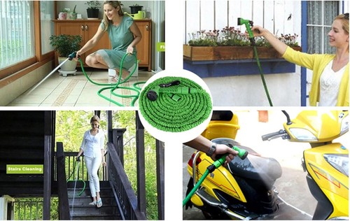 Expanding Expandable Flexible Garden Water Hose w Spray Nozzle 25, 50, 75, 100FT - Picture 8 of 10