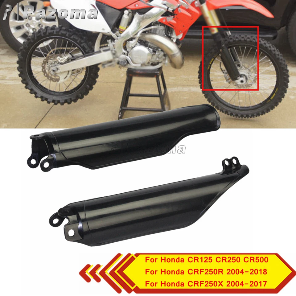 Protector horquilla delantero negro moto para HONDA CRF 250 450 CR 125 Foto 2 de 4