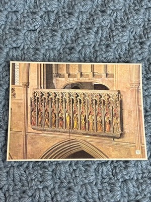 Exeter Cathedral Minstrels Gallery 14th Century Postcard