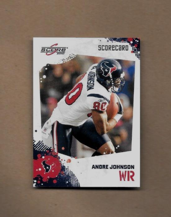 2010 Score Andre Johnson Scorecard Silver Card #112 SN#430/499 Texans NM/MT