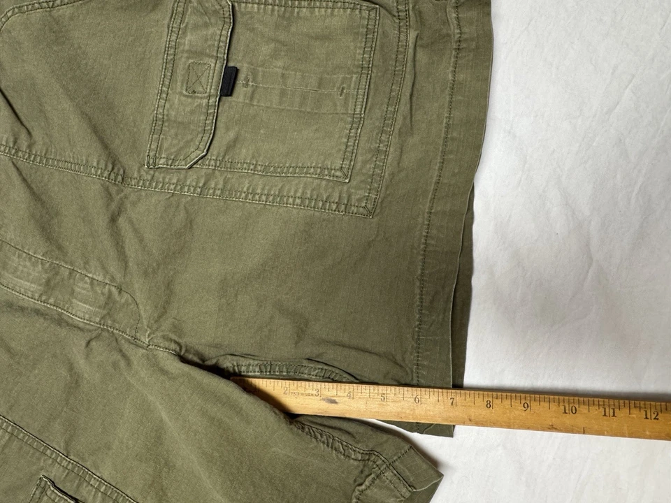 Pantalones Cortos Fundry Para Hombre 50 Verde Chino Elastizados Cintura Elástica Algodón Talla Grande Foto 3 de 4