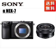 Corpo fotocamera mirrorless Sony NEX-7 e set obiettivo 16-50 mm nero usato