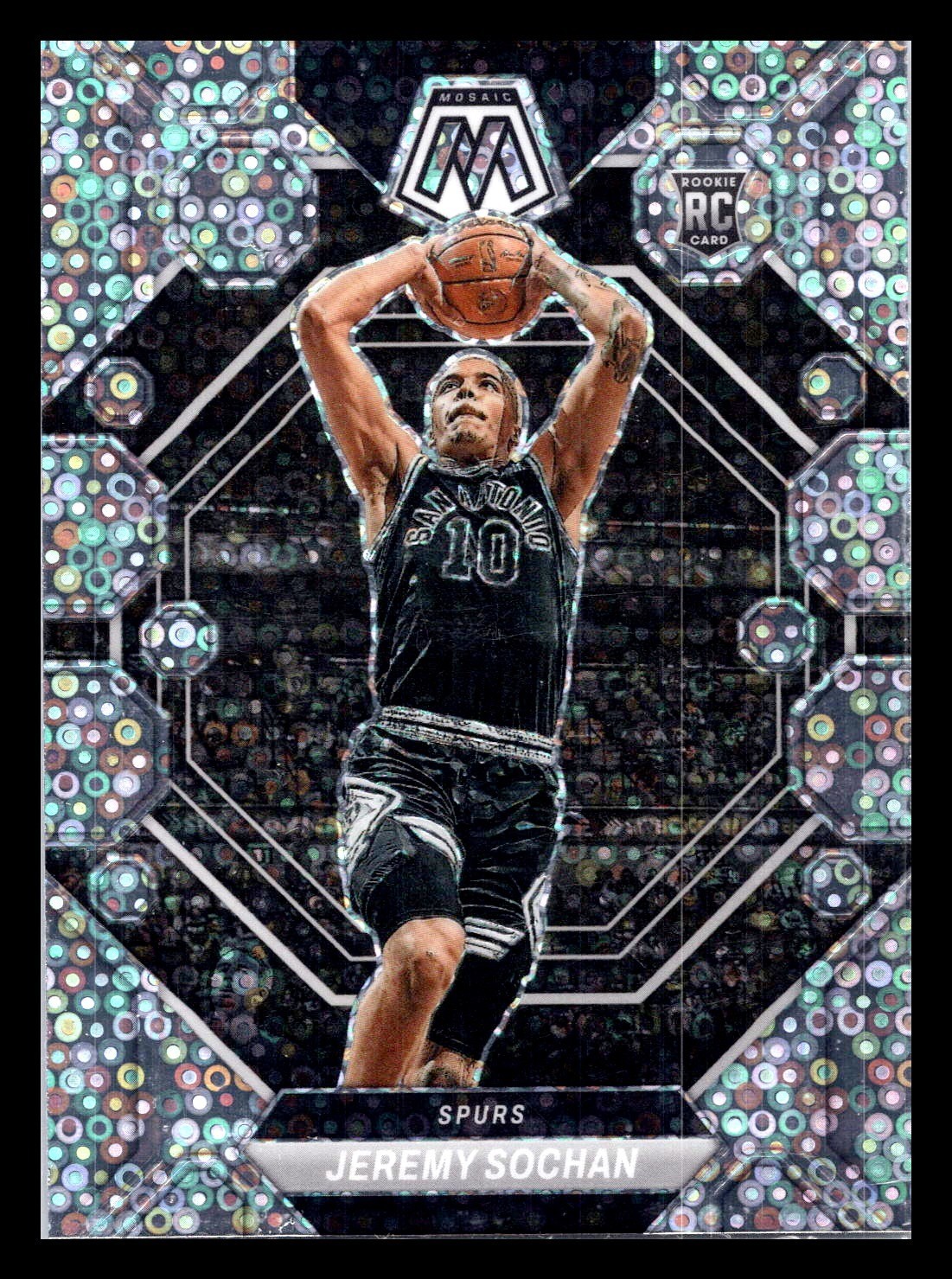 2022-23 Panini Mosaic Jeremy Sochan Fast Break Silver #226 Rookie RC Spurs